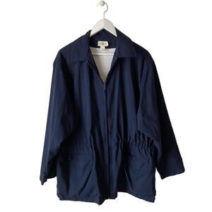 J. Crew Navy Rain Jacket Size Large